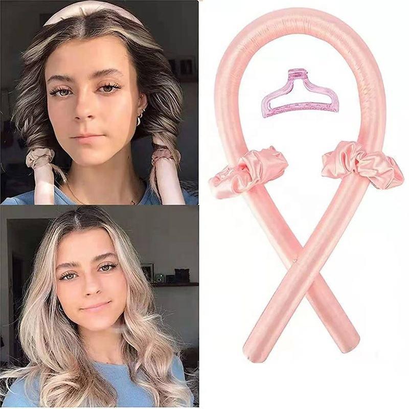 Hair Accessories for Women Clip Soft Hair Curlers Heatless Curling Rod Headband Hair Styling Tools Curling Ribbon Modeling Set