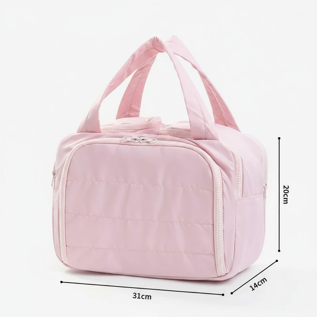 Large Capaci Portable Lightweight Makeup Bag Women'S Travel Miscellaneous Storage Bag Handheld Organizer Cosmetic Pouch Wash Bag